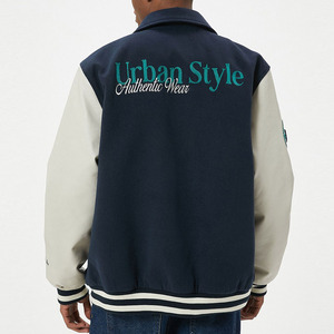 Nuevo diseño de alta calidad Letterman Jacket Men Chaqueta de manga larga Lettermen con su logotipo Chaqueta de béisbol universitaria para hombres - Product Image 2