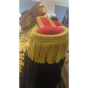 คุณภาพสูงสีแดง Epaulettes ไหล่ Fringe ทองลวดแท่งเดินคณะกรรมการยุทธวิธีเครื่องแบบอุปกรณ์เสริม - Product Image 1