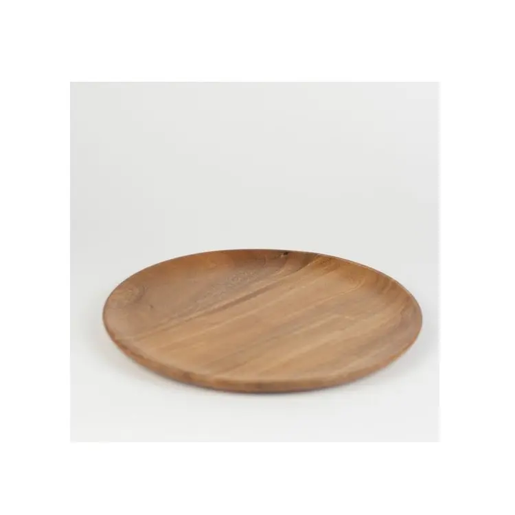 Platos de Cuarto Redondo hechos a mano de madera de acacia Diseño de tendencia decorativos y únicos Platos de vajilla más vendidos