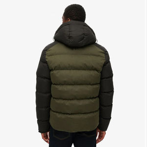 High Quality Custom <b>Men's</b> Hooded Puffer <b>Jacket</b> Winter Warm <b>Lightweight</b> Down Alternative Coat Quilted Bubble <b>Jacket</b> with Zipper - Product Image 2