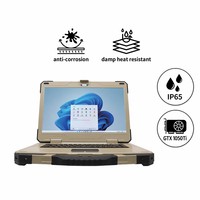 Portátil Robusto Intel de 15.6 Pulgadas, IP65 Resistente a Impactos, Color Amarillo Desierto, en Inglés, para Inspección de Petróleo y Gas en Vehículos, con Logotipo Personalizado, Wi-Fi 6