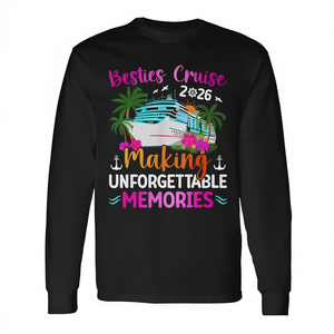 Maglietta a Maniche Lunghe 'Besties 2026 Cruise Trip' per Creare Momenti Indimenticabili - Besties in Crociera - Product Image 2