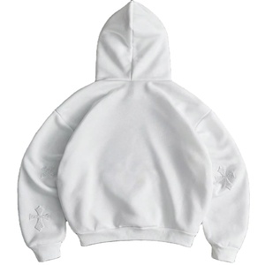Sweat à capuche personnalisé brodé pour homme, coupe oversize, écologique, en molleton doux, pour usage quotidien, mode hiver - Product Image 4
