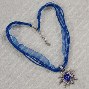Vintage Style Oktoberfest Edelweiss <b>Necklace</b> Bavarian Dirndle <b>Costume</b> with Rhinestone TT-702 Dirndl Hooks Fine Pendant <b>Necklaces</b> - Product Image 2