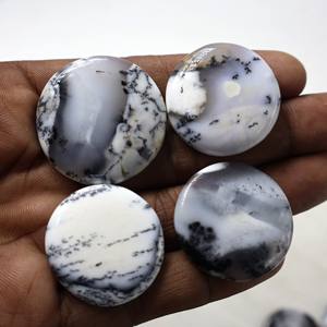High Quality 100% Natural <b>White</b> Dendrite Opal Loose Gemstones Best Quality Cab for Making Jewelry Calibrated Size Mix Shape - Product Image 1