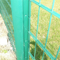 Clôture allemande en métal soudé personnalisé de haute qualité 868 clôture verte double fil double pôle clôture 2D