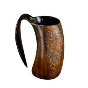 Calidad Acabado a mano Natural Viking Bebiendo Cuerno Tazas de cerveza La mejor decoración navideña - Product Image 2