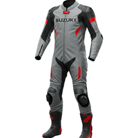 Mono de Motociclismo de Cuero Vacuno/Canguro MotoCP para Hombre, Traje de Carreras de Cuero para Motocicleta, Nivel de Protección CE 2, Todas las Tallas