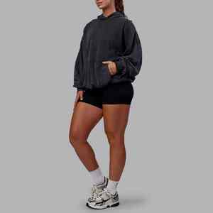 Sudadera Unisex Extra Grande al por Mayor, Sudadera con Capucha Lavada al Ácido de Secado Rápido, 100% Algodón, Bolsillos Tipo Canguro, Estilo Urbano, Ropa de Invierno - Product Image 2