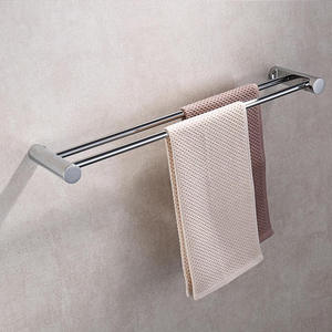 Premium metal <b>towel</b> holder for bathroom use with wall mounting option and clean lines - Product Image 3