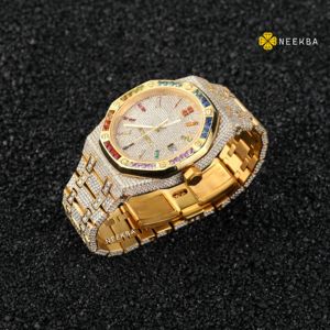 Montre de luxe Moissanite-Pass Diamond Tester, montre Moissanite 100% faite à la main, montre de bijoux étincelante, fournisseur de bijoux indiens - Product Image 3