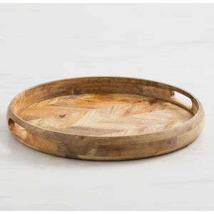 Ensemble de 2 plateaux décoratifs pour la maison vaisselle d'hôtel plateau de restauration plateau en bois de mangue de qualité supérieure présentoir de service alimentaire à un prix raisonnable - Product Image 6