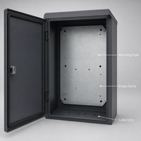 Boîtier de protection pour chargeur de VE 350x500x200mm IP65 en acier laminé à froid, montage mural, boîtier vide pour station de recharge