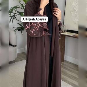 Abayas de Seda de Dubái de Lujo con Bordado, Antiarrugas, Hechas a Mano, Manga Larga, para Oración, Color Personalizado para Mujer - Product Image 1
