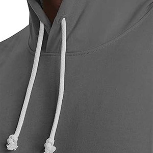 Camiseta sin mangas atlética de gran tamaño para hombre, ropa deportiva de entrenamiento informal curvada para gimnasio, Camiseta deportiva personalizada con capucha muscular, tejido de punto para Fitness - Product Image 5