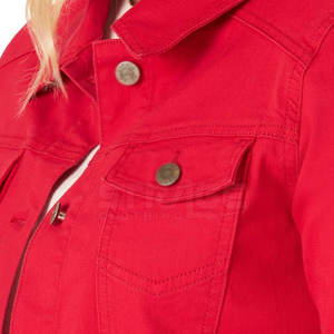 Vestes en jean pour femmes à manches longues, hiver, 100% coton, tricotées, respirantes, taille personnalisée, vente en gros - Product Image 5