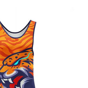 Combinaison de lutte pour adultes de haute qualité, 100% polyester, logo personnalisé, tailles, musculation, respirante, grandes tailles, shorts de lutte - Product Image 5