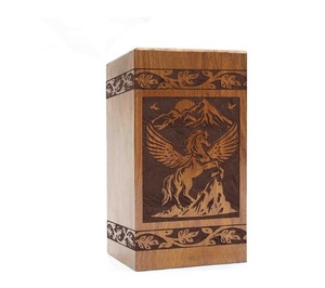 Urna de cremación de caballo de palisandro para cenizas humanas Urna de caja de madera para mascotas Urnas funerarias para adultos hechas a mano personalizadas - Product Image 6