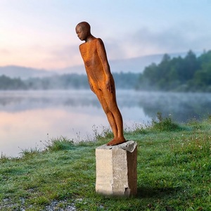 Escultura <span class=keywords><strong>de</strong></span> Metal Soldada <span class=keywords><strong>de</strong></span> un Hombre Desnudo a Tamaño Real, Diseños Artísticos en Corten - Product Image 4