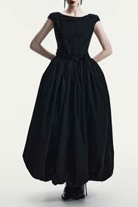 Robe à bulles Noir Bloom de haute qualité pour femmes, style décontracté élégant, services ODM, ourlet à bulles antistatique, fabriqué au Vietnam - Product Image 5