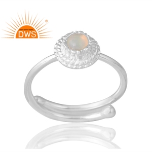 แหวนพลอยโอปอลจากเอธิโอเปียธรรมชาติทำด้วยมือเงินออกแบบได้ตามต้องการเครื่องประดับสำหรับผู้หญิงของขวัญสำหรับผู้หญิงสำหรับเธอ - Product Image 1