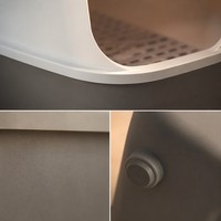 Bac à litière haut de gamme pour chat, grand format, fermé, anti-éclaboussures, en plastique, avec contrôle des odeurs pour chats d'intérieur, personnalisable OEM