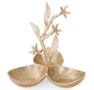 Elegant Design Stainless Steel Metal Bowls With Tray With Nickel Coated & Enamel Coated for Date & Nuts - Product Image 4