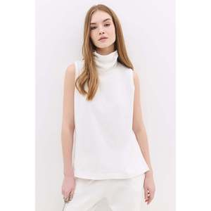 Pantalon pour femme à taille élastique, 100% coton, coupe décontractée - Product Image 6