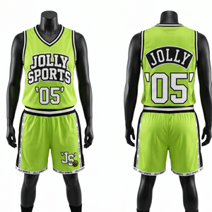 Ensemble d'uniformes de basketball pour femmes, 180 GSM, maille polyester respirante, design à panneaux latéraux vert et blanc, logo personnalisé par transfert thermique, ensembles pour femmes - Product Image 2