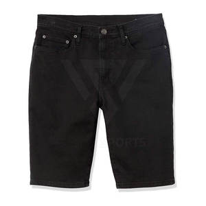 Short en jean pour hommes fait sur mesure couleur unie nouveau style décontracté teint uni directement du Pakistan à vendre! - Product Image 2