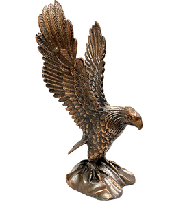 Statue d'aigle royal majestueux, grande sculpture d'aigle chauve américain en bronze, oiseau de proie de la faune, décoration pour la maison ou le bureau, 12 pouces - Product Image 2