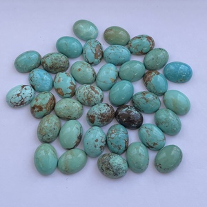 12มม. 16มม. หินธรรมชาติสีเขียวเทอร์ควอยส์เรียบทรงวงรีทรงหลวมอัญมณีพื้นเมืองหินกึ่งมีค่าท็อปอเมริกัน - Product Image 2