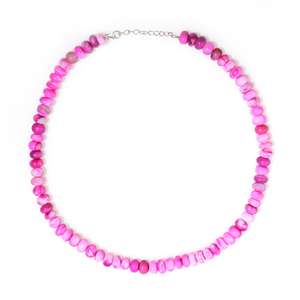 À la mode Belle Rose Rose Opale Lisse Rondelle Perles Collier À La Main Rose Opale Perlé Collier Empilable Collier Cadeau pour Elle - Product Image 5