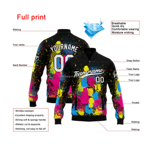 Chaqueta universitaria personalizada para ferias comerciales, cuello alto, con logotipo de decoración bordada en la parte delantera, para el diseño de fiestas - Product Image 2