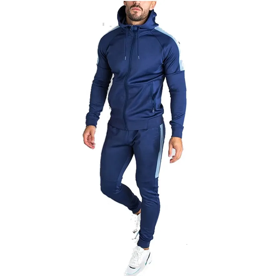 OEM design fashionable best manufactured custom logo track suit men sportswear track suit hoodie jogger set in reasonable price