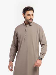 Salwar Kameez pakistanais pour hommes, coupe décontractée et soignée, tenue traditionnelle musulmane pour le bureau, l'Aïd et la Jummah - Product Image 2