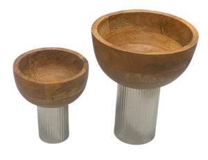 Customized New Style Oval Shaped Chocolate Serving Dish Wooden Base with Metal Decorative Accents for Fruits and <b>Sweets</b> - Product Image 5