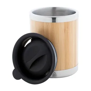 Tumbler Termico in Bambù Booka, Gadget Ecologico Promozionale per Bevande - Product Image 6