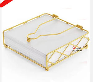 new arrival <b>golden</b> finished metal stainless steel bird and leaf design napkin holder for hotel restaurant and <b>bar</b> - Product Image 4