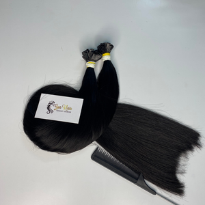 Cheveux humains vierges vietnamiens 100% Remy, super double trame, bruts, non traités, noirs, kératine lâche, vague profonde, vente en gros - Product Image 1