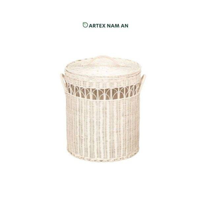 ตะกร้าหวายแฮนด์เมดเป็นมิตรต่อสิ่งแวดล้อมพร้อมฝาปิดสำหรับใช้ซักรีดและจัดเก็บ - Product Image 3