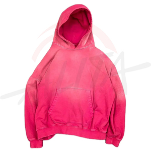 Venta al por mayor de gran tamaño Vintage Distressed Acid Wash Hoodie 500Gsm Heavyweight Fleece para hombres para el invierno - Product Image 1