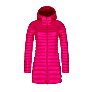 Doudoune longue légère à capuche pour femme, veste rembourrée Ultra légère à capuche - Product Image 6