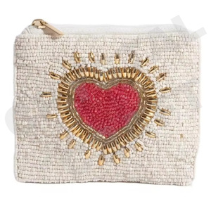 Portefeuille de porte-monnaie en perles de rocaille personnalisé avec design de fleurs Beau porte-monnaie avec accessoires à la mode - Product Image 4