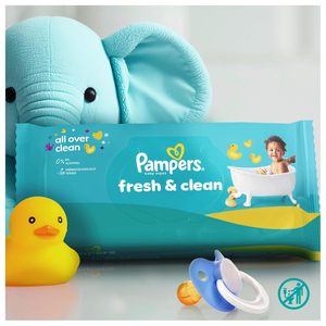 Toallitas Húmedas Pampers Fresh Clean, 6 Paquetes de 80 = 480 Toallitas Húmedas, Fragancia Suave, También Aptas para Manos y Rostro - Product Image 2