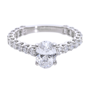 Anillo de Compromiso de Oro Blanco de 14K con Diamante Ovalado Cultivado en Laboratorio CVD, Regalo de Aniversario de Bodas, Banda de Eternidad Unisex, Rodio - Product Image 5