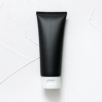 Botol krim penghilang wajah pria, 100g 100ml Scrub hitam cuci wajah kosmetik tabung cahaya