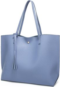 Bolso de hombro impermeable de piel sintética suave para mujer, diseño de borla Interior espacioso abierto, decoración bordada hecha - Product Image 2