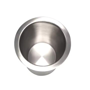 Cuenco modernista Ice Forma con línea metálica limpia - Product Image 4