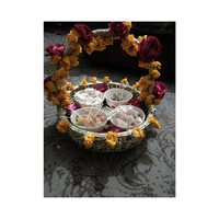 Fournitures pour événements et fêtes de mariage traditionnelles pakistanaises, décorations de plateaux Mehndi, panier Mehndi au design personnalisé